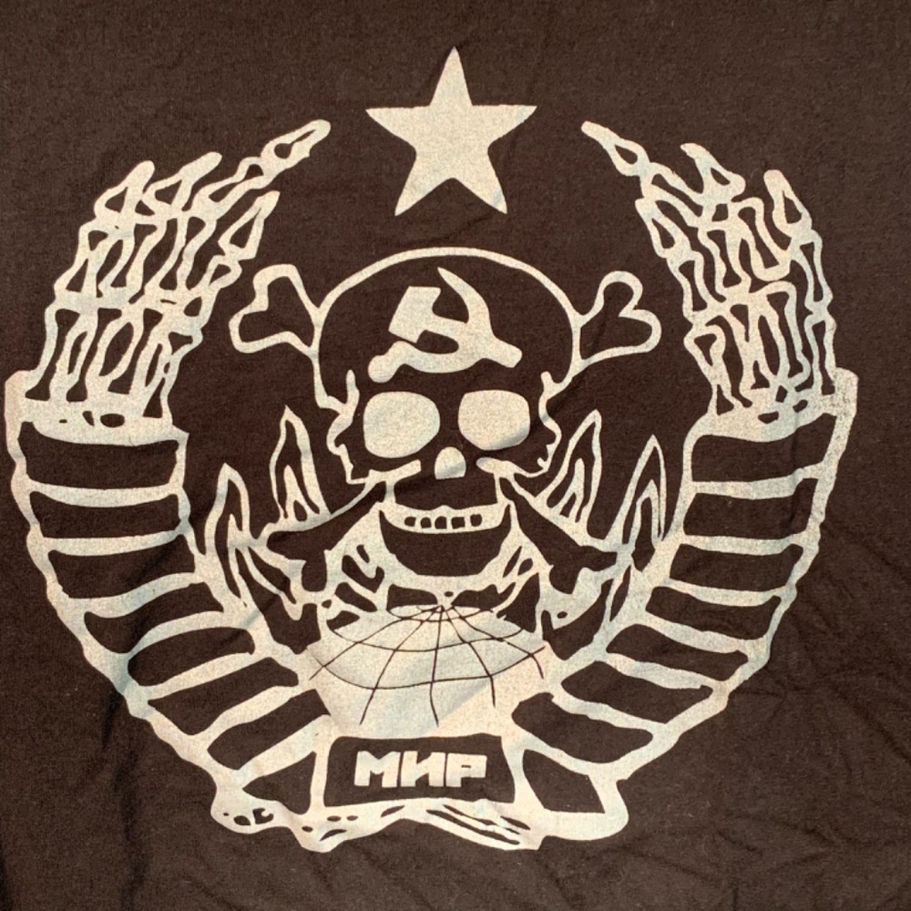 Rare Soviet Skull and crossbones tee